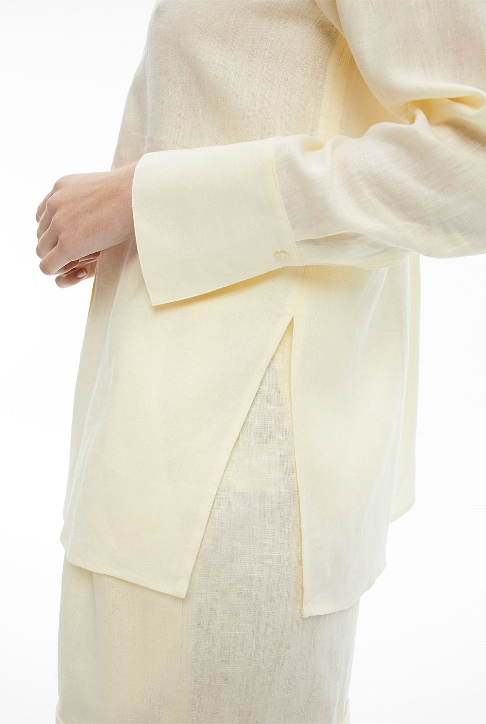 Linen Split Detail Shirt