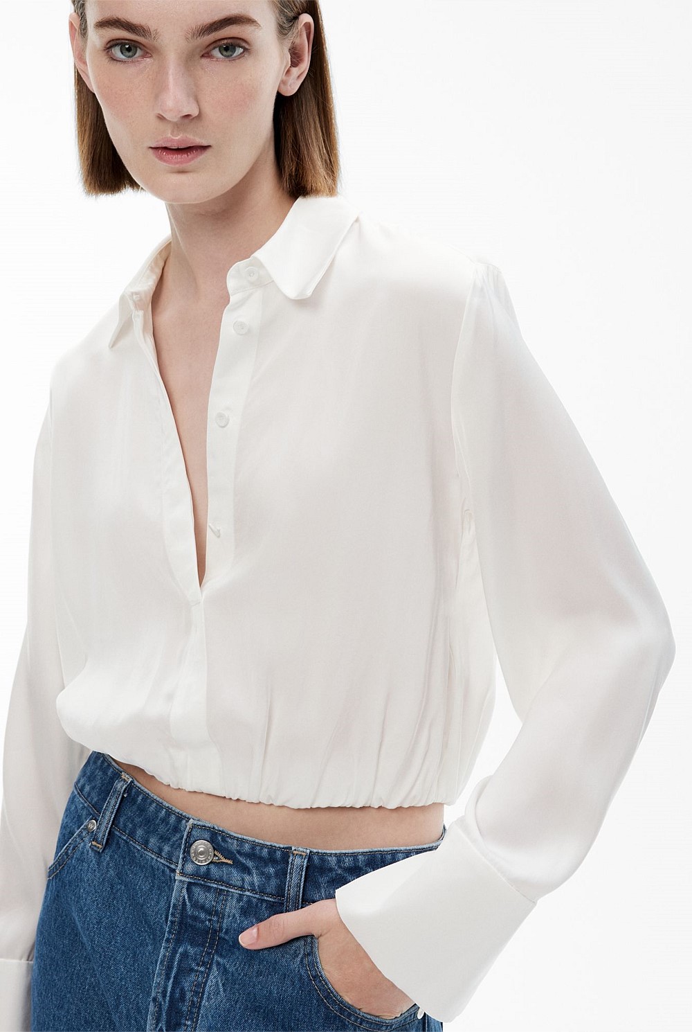 Elasticated Crop Shirt