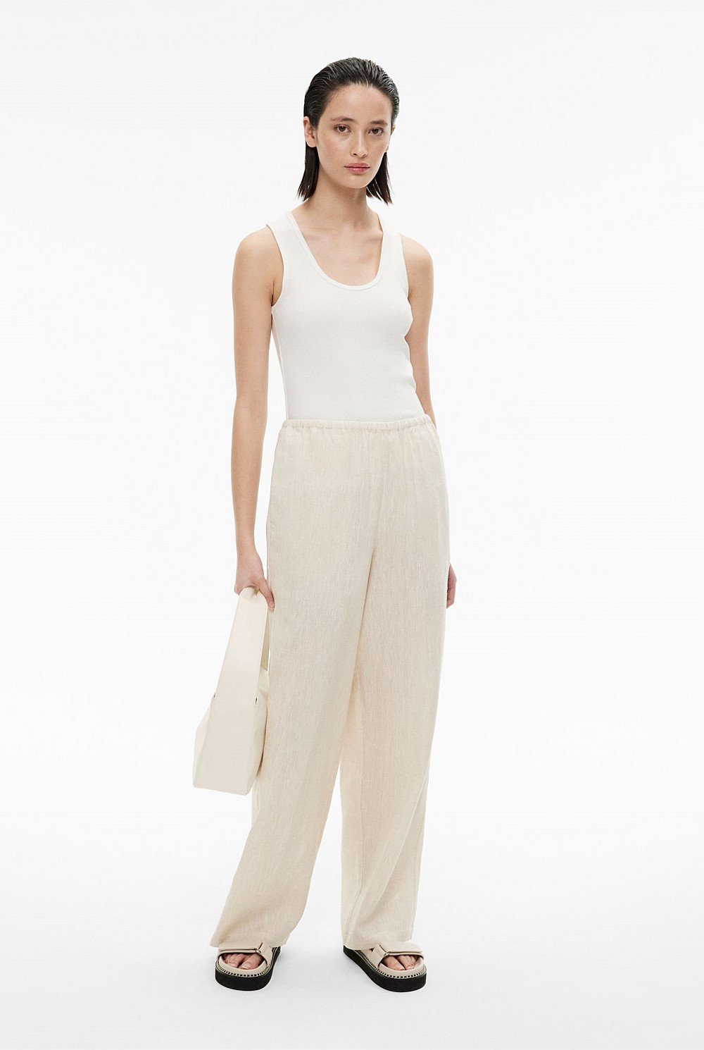 Linen Pull On Pant