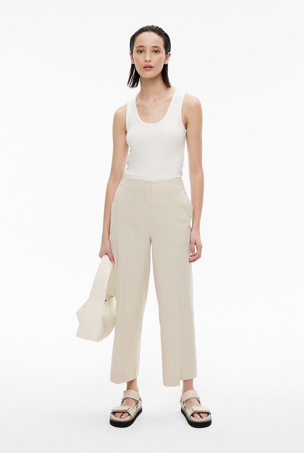 Linen Crop Pant