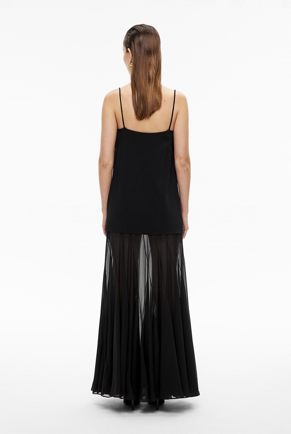 Sheer Contrast Maxi