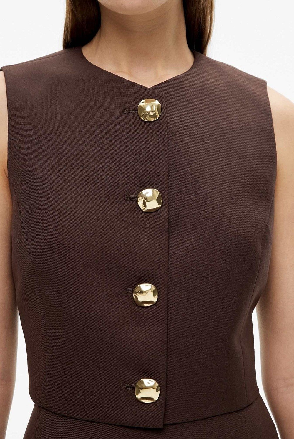 Button Detail Vest