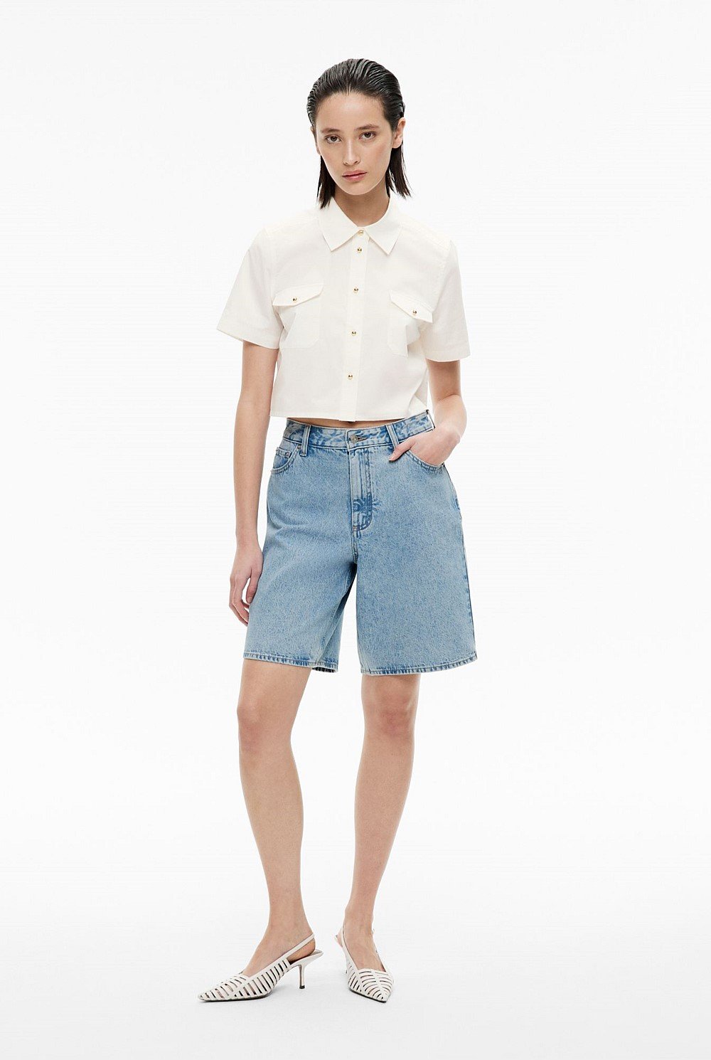 Cropped Pocket Shirt