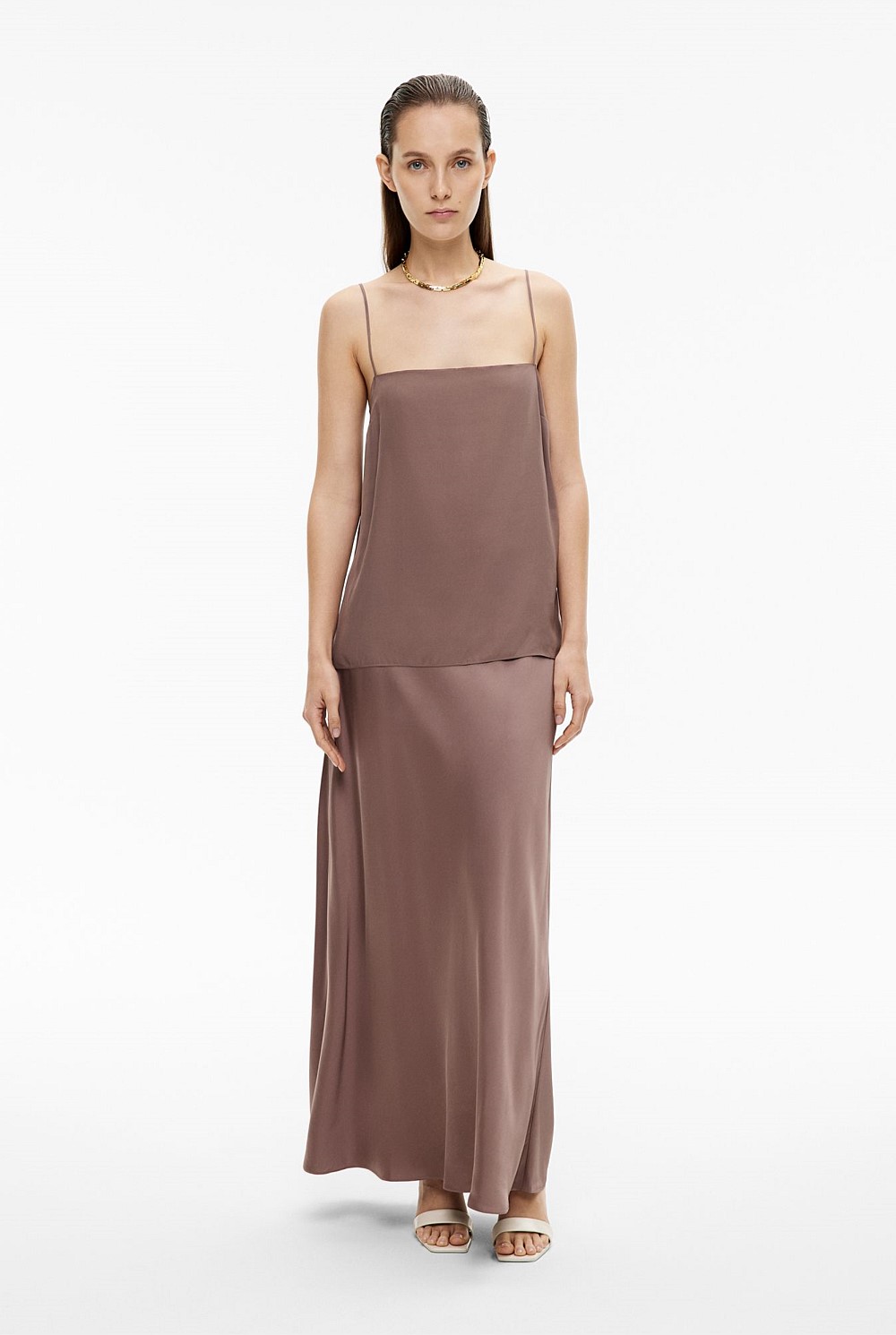 Bias Maxi Slip Skirt