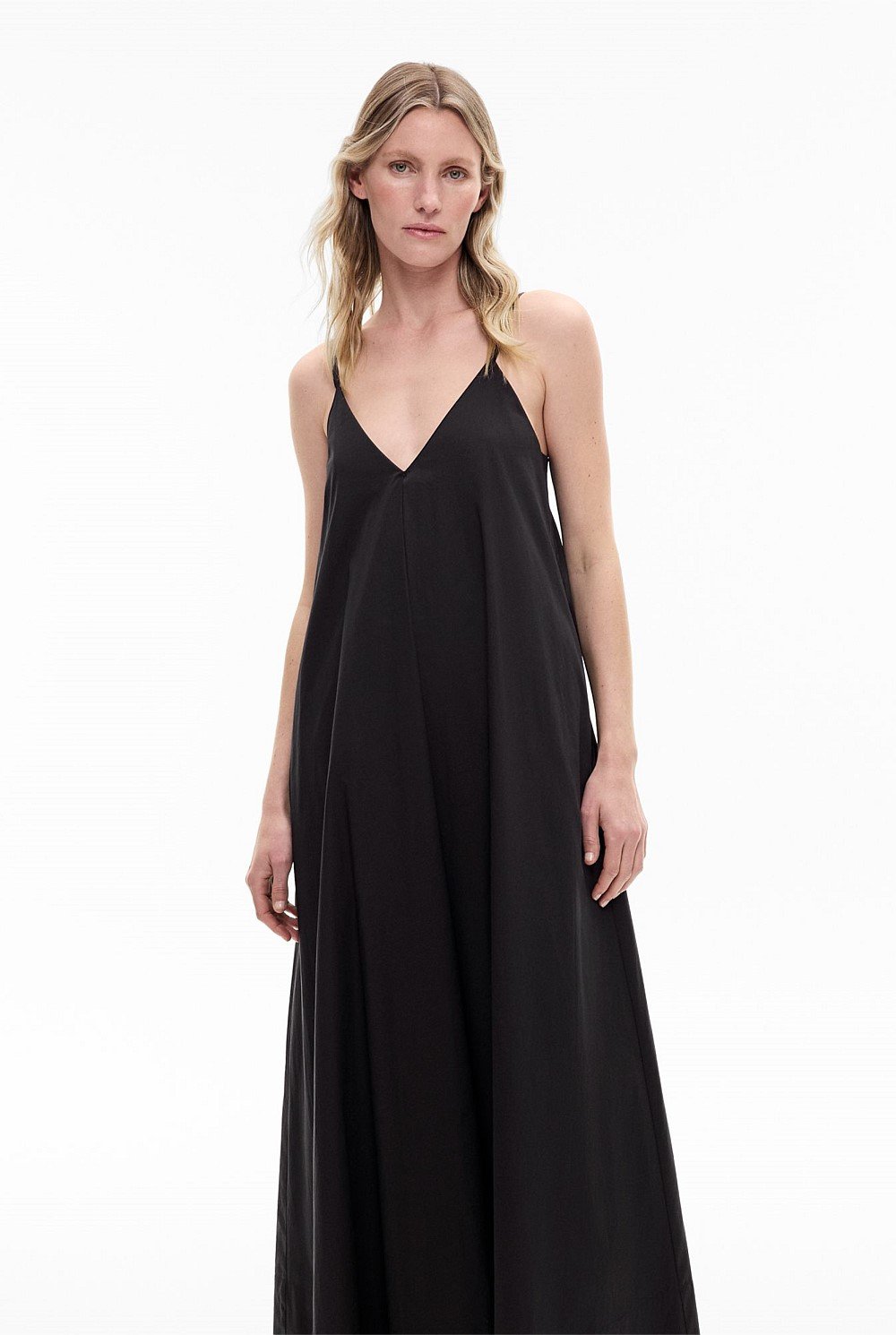 Invert Pleat Maxi Dress