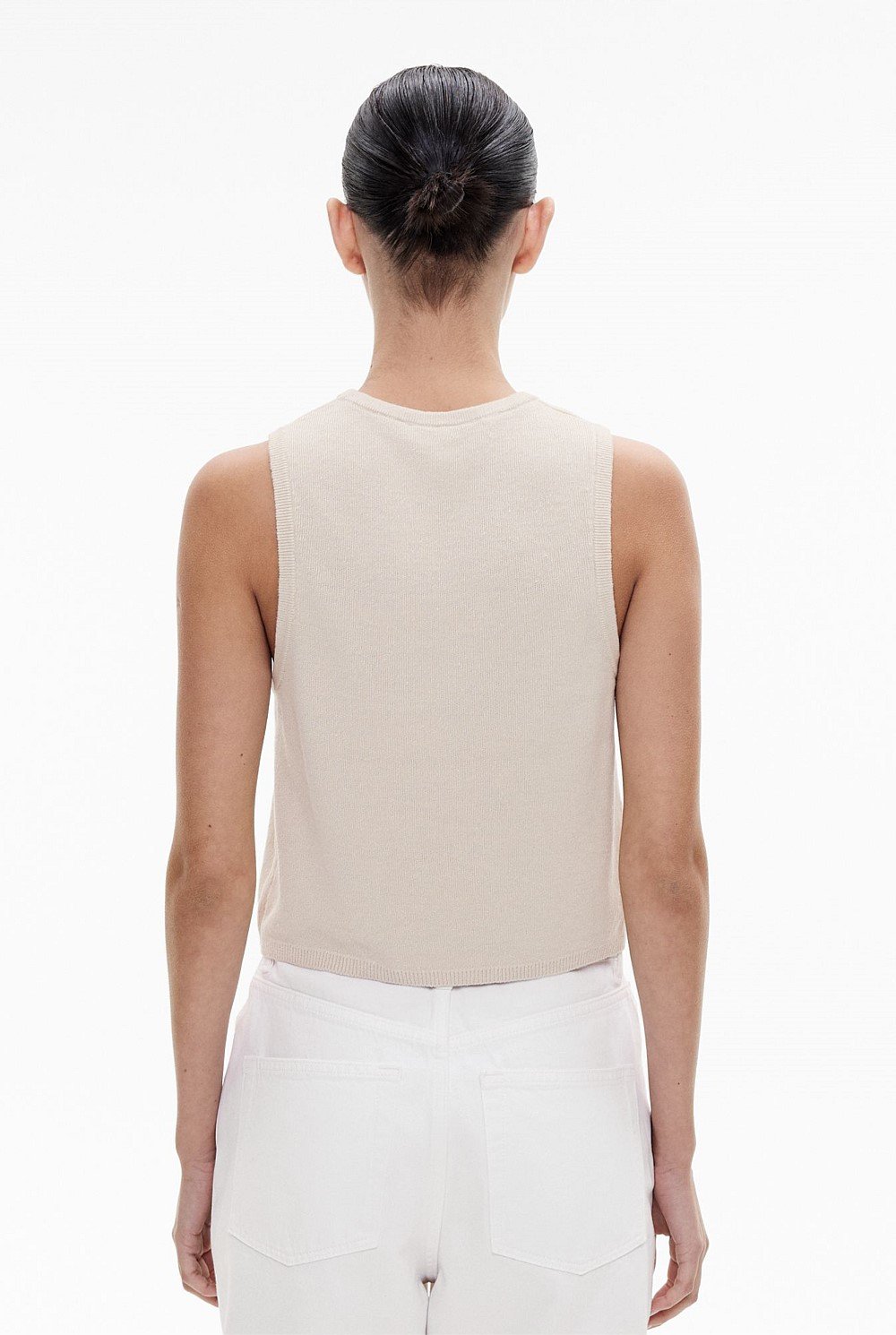 Linen Crew Knit Tank