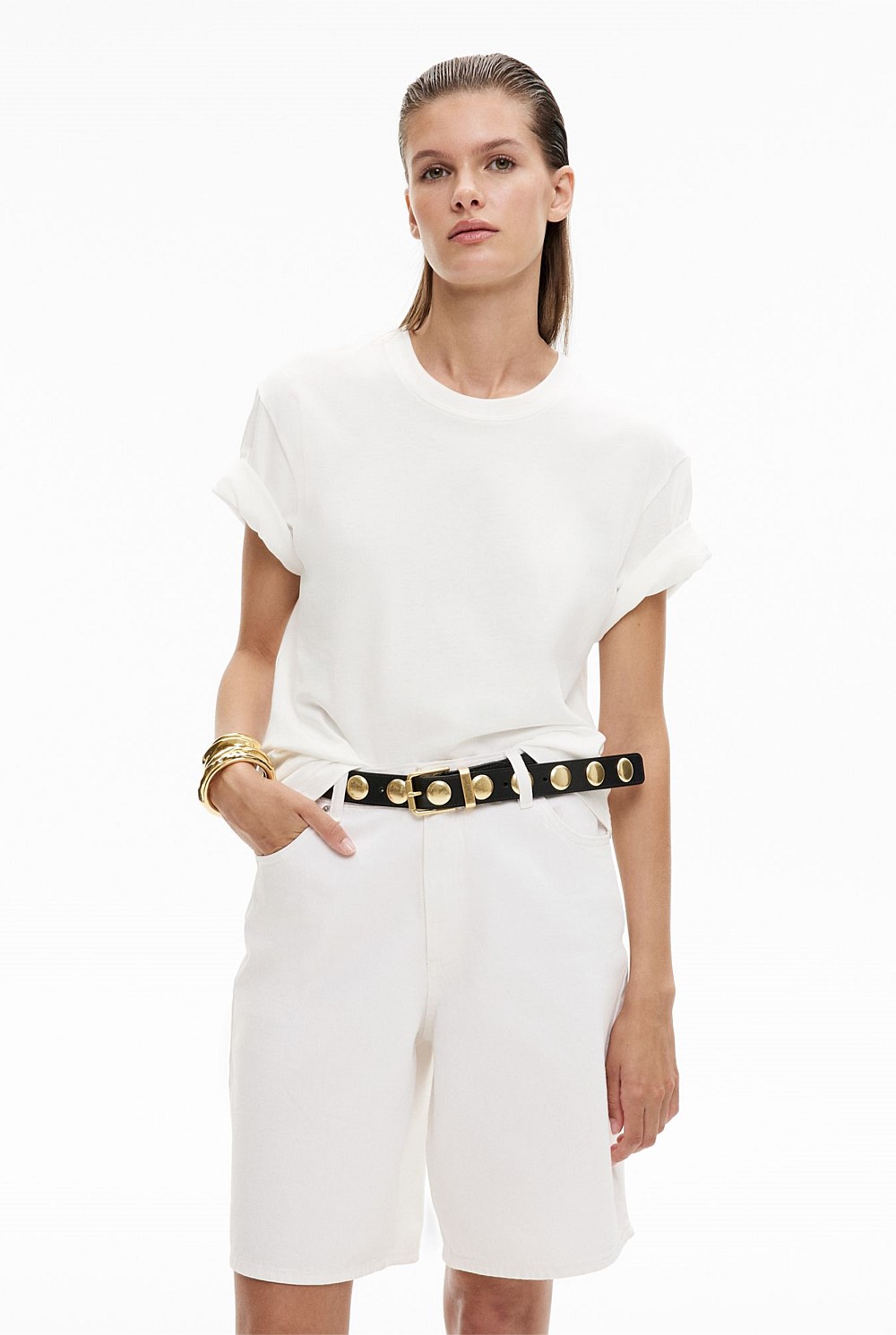 Studded Leather Belt