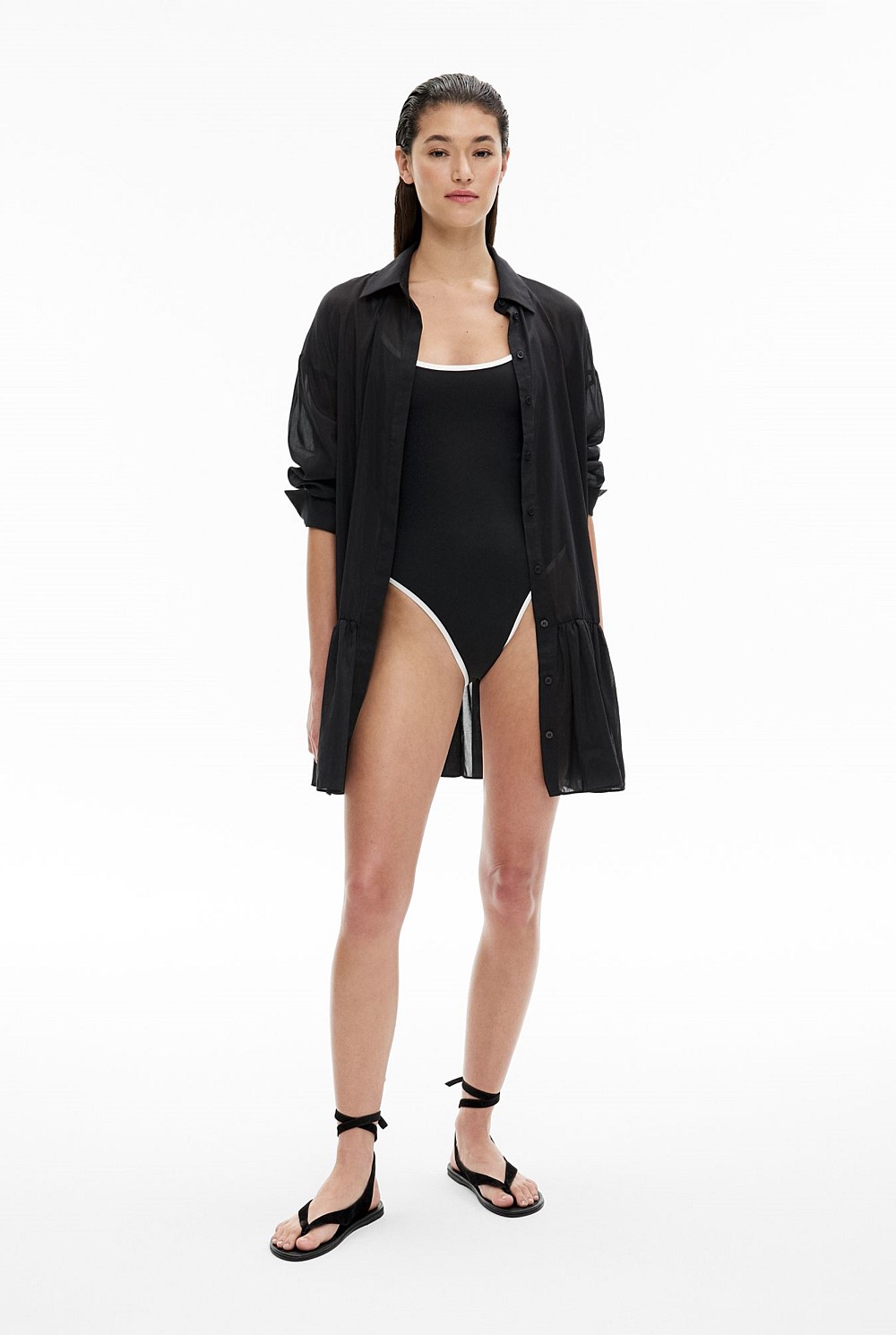 Over Swim Shirt Dress