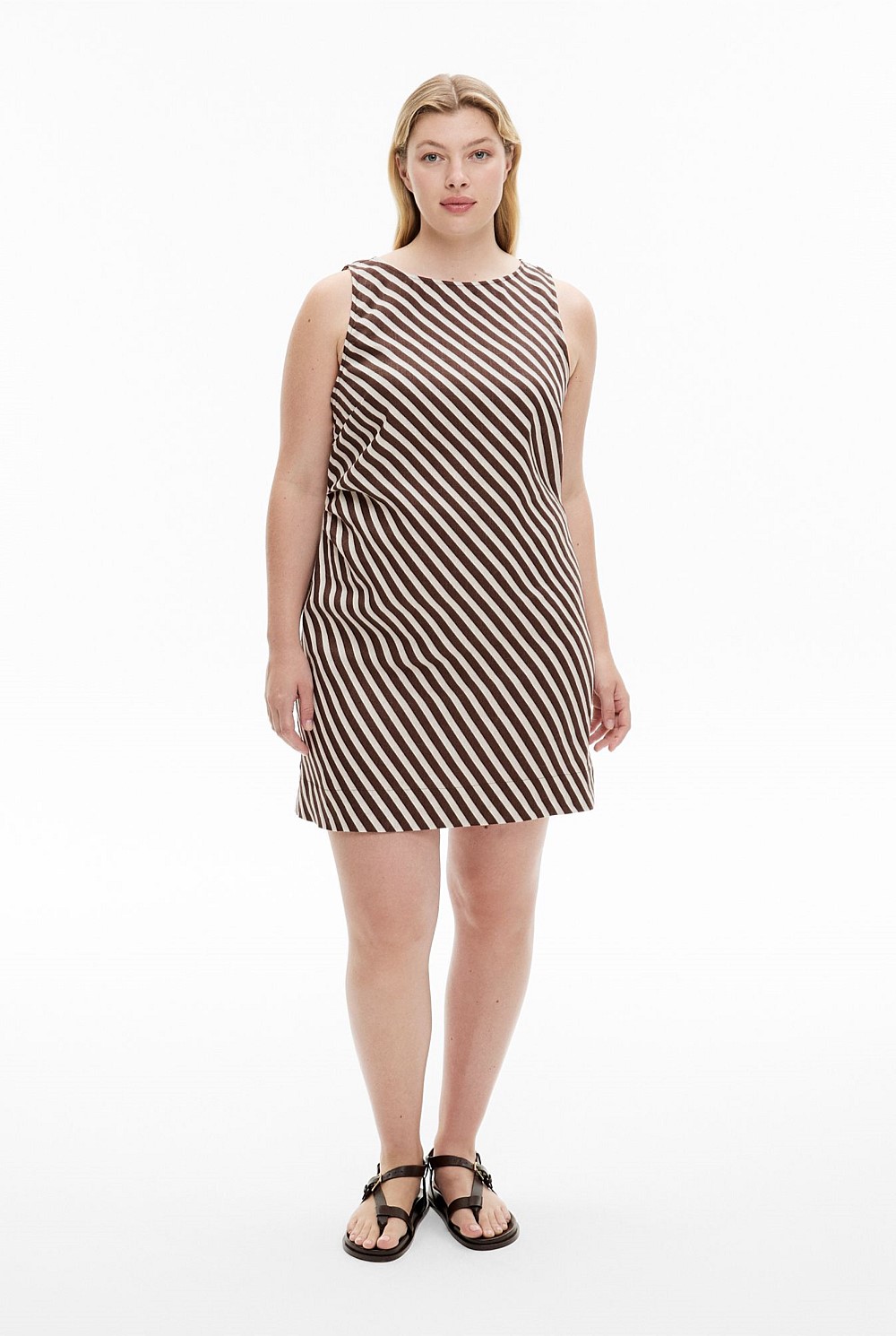 Boat Neck Mini Dress