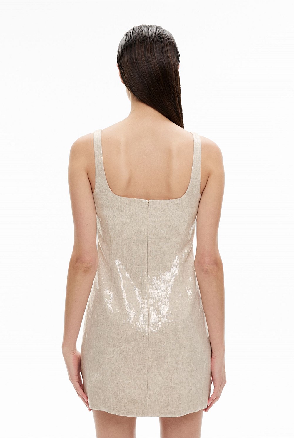 Sequin Linen Dress