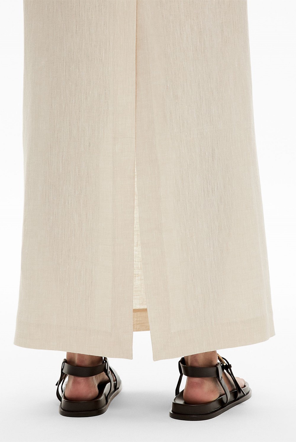 Linen Column Skirt