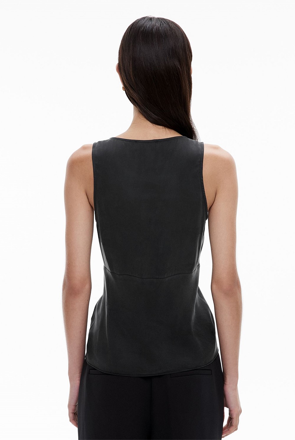 V Neck Cupro Tank