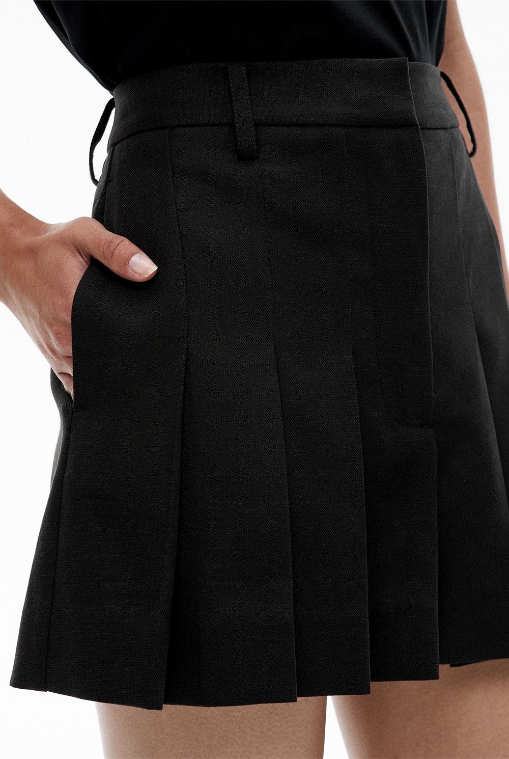 Pleat Mini Skirt