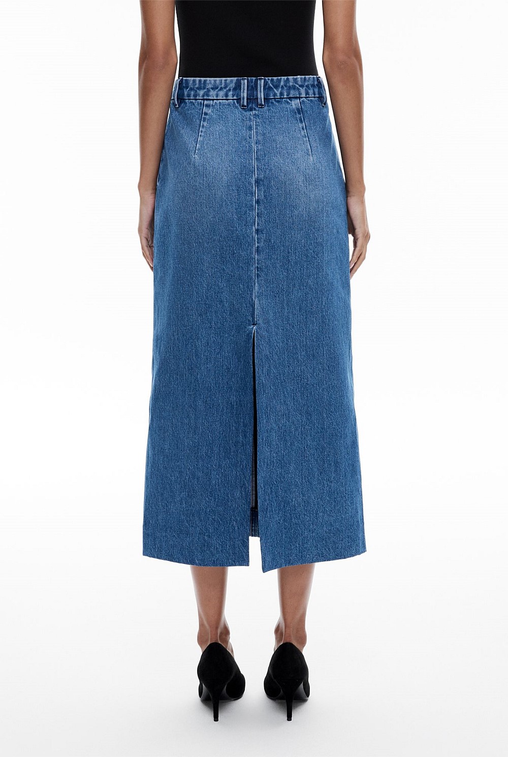 Denim Midi Skirt