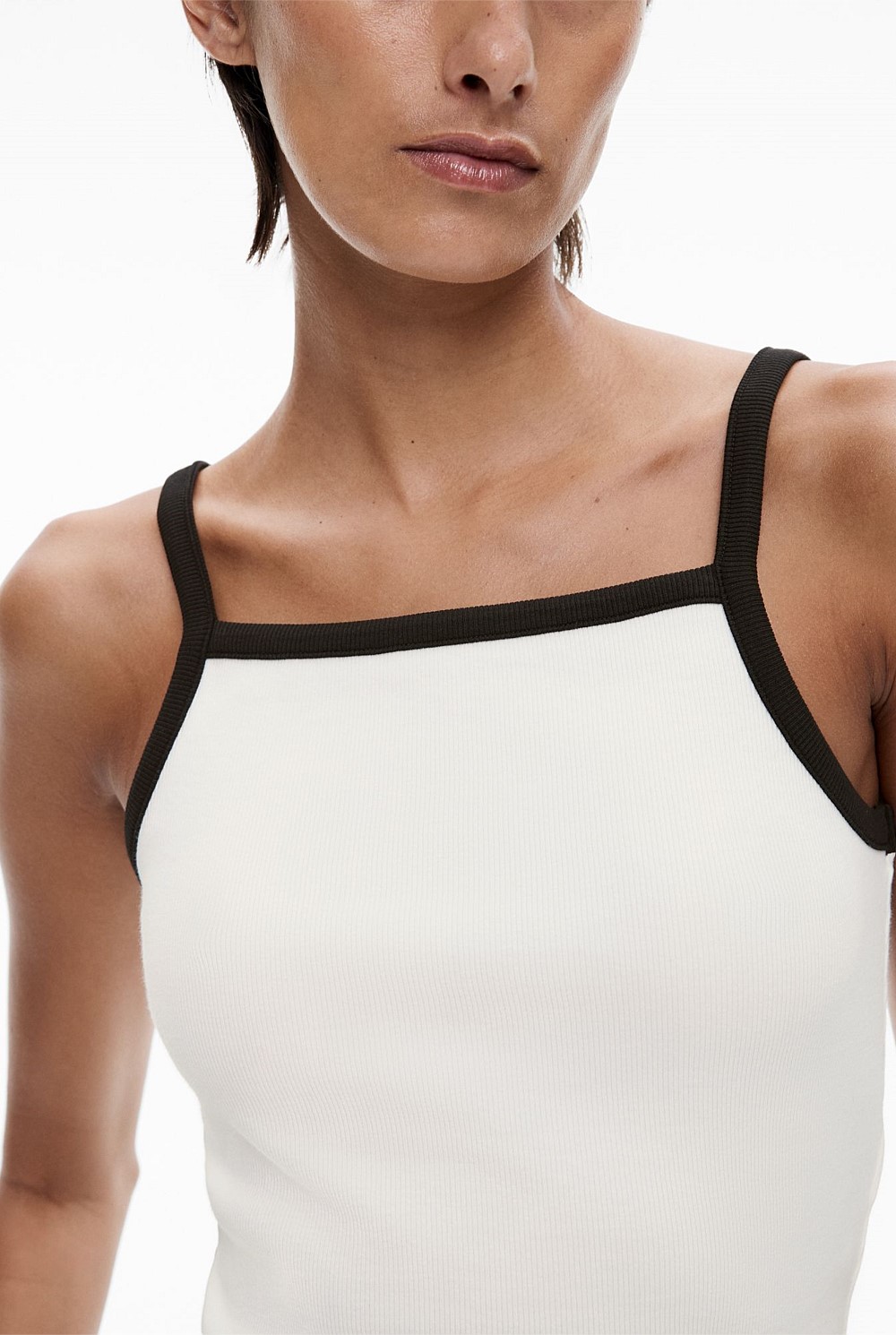 Rib Square Neck Tank