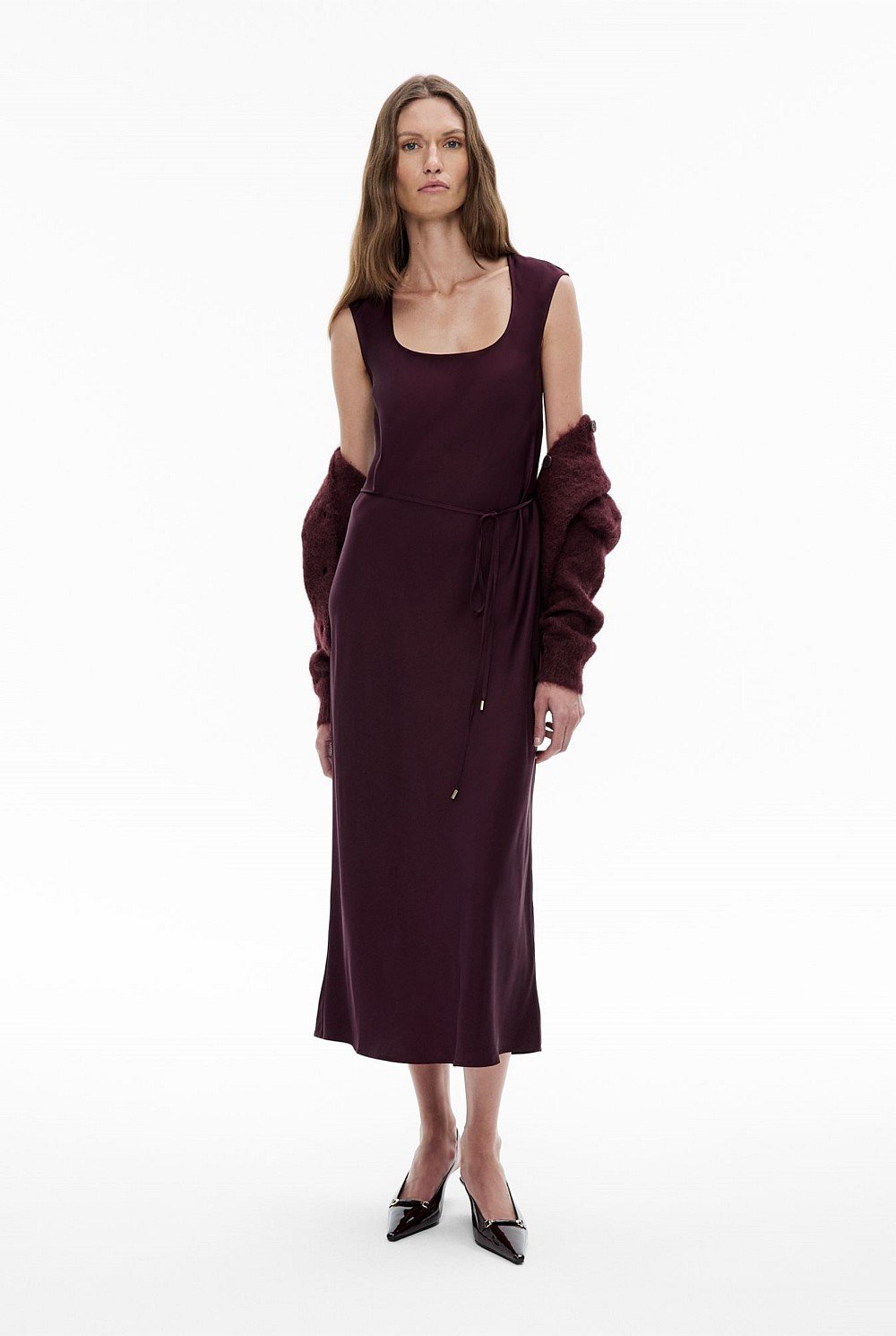 Scoop Neck Bias Dress