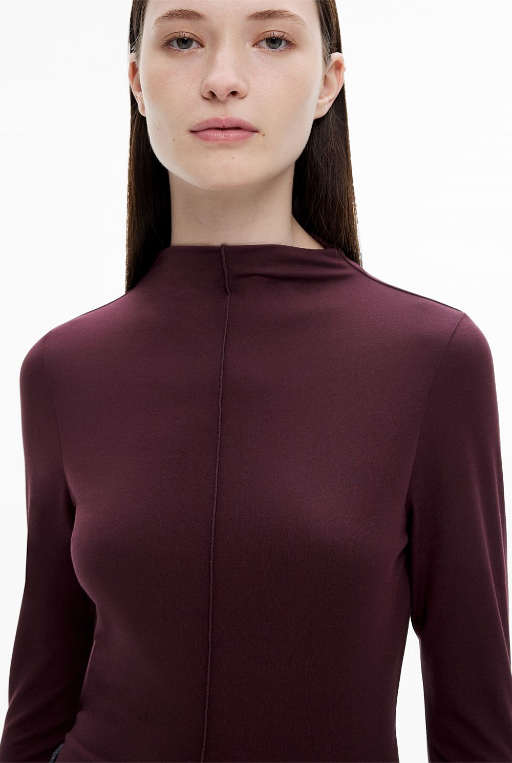 Hi Neck Jersey Top
