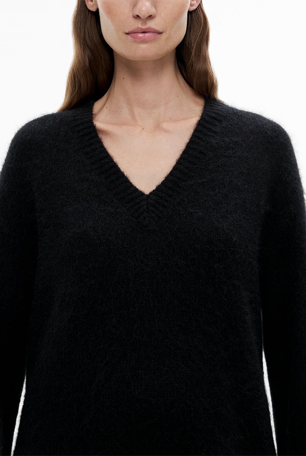 Fluffy V Neck Knit
