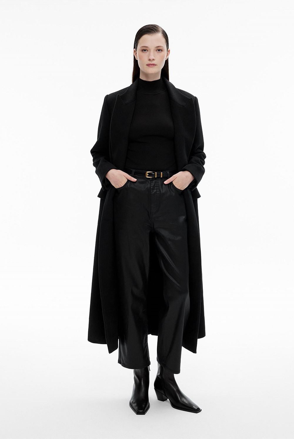 Crop Straight Coated Jean