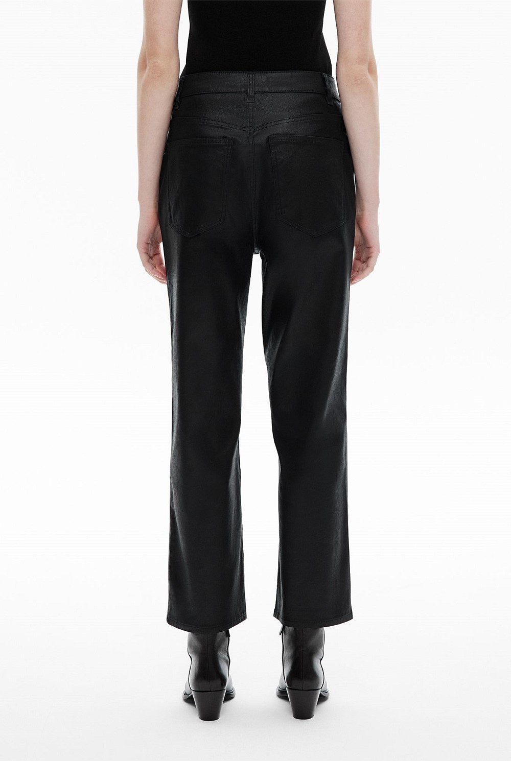 Crop Straight Coated Jean