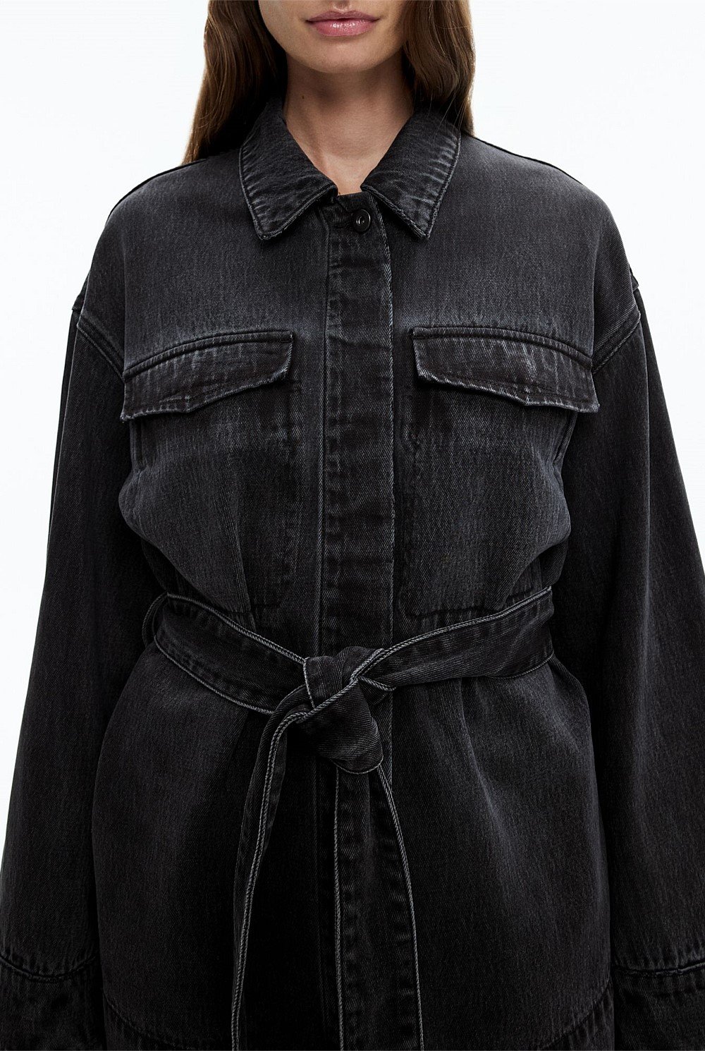Tie Denim Shirt