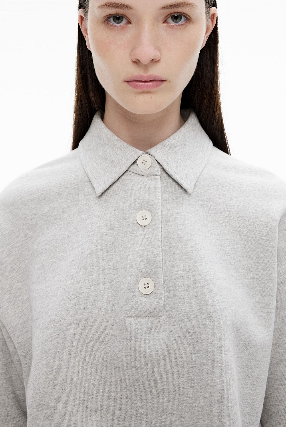 Jersey Longline Polo Top