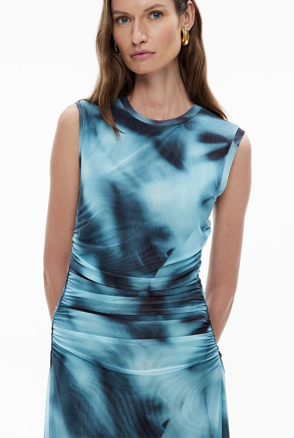 Mesh Midi Tank Dress