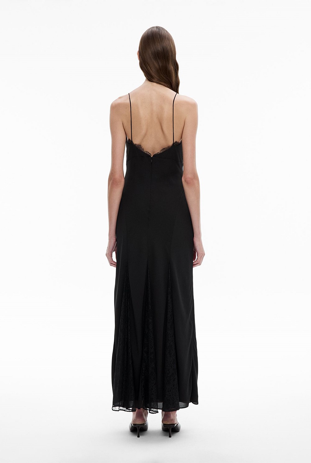 Lace Godet Maxi Dress