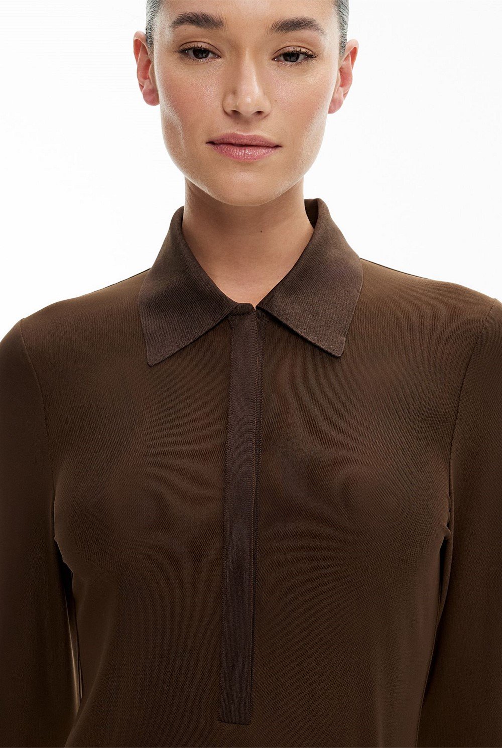 Mesh Polo Top