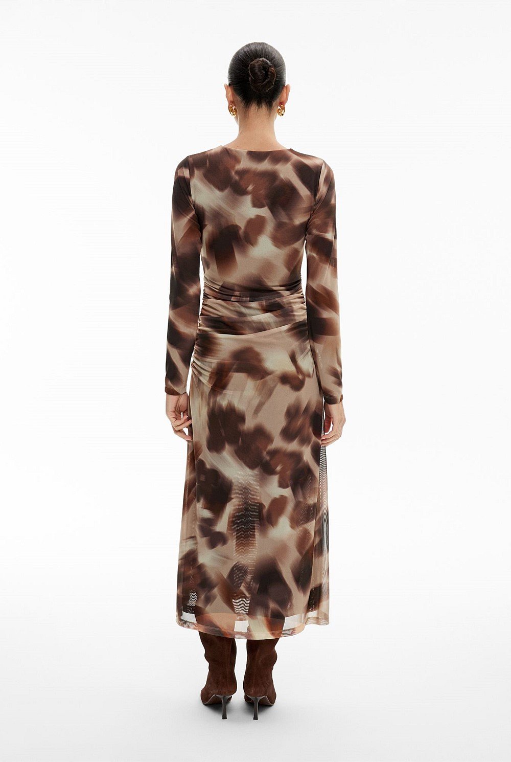 Mesh Twist Front Dress