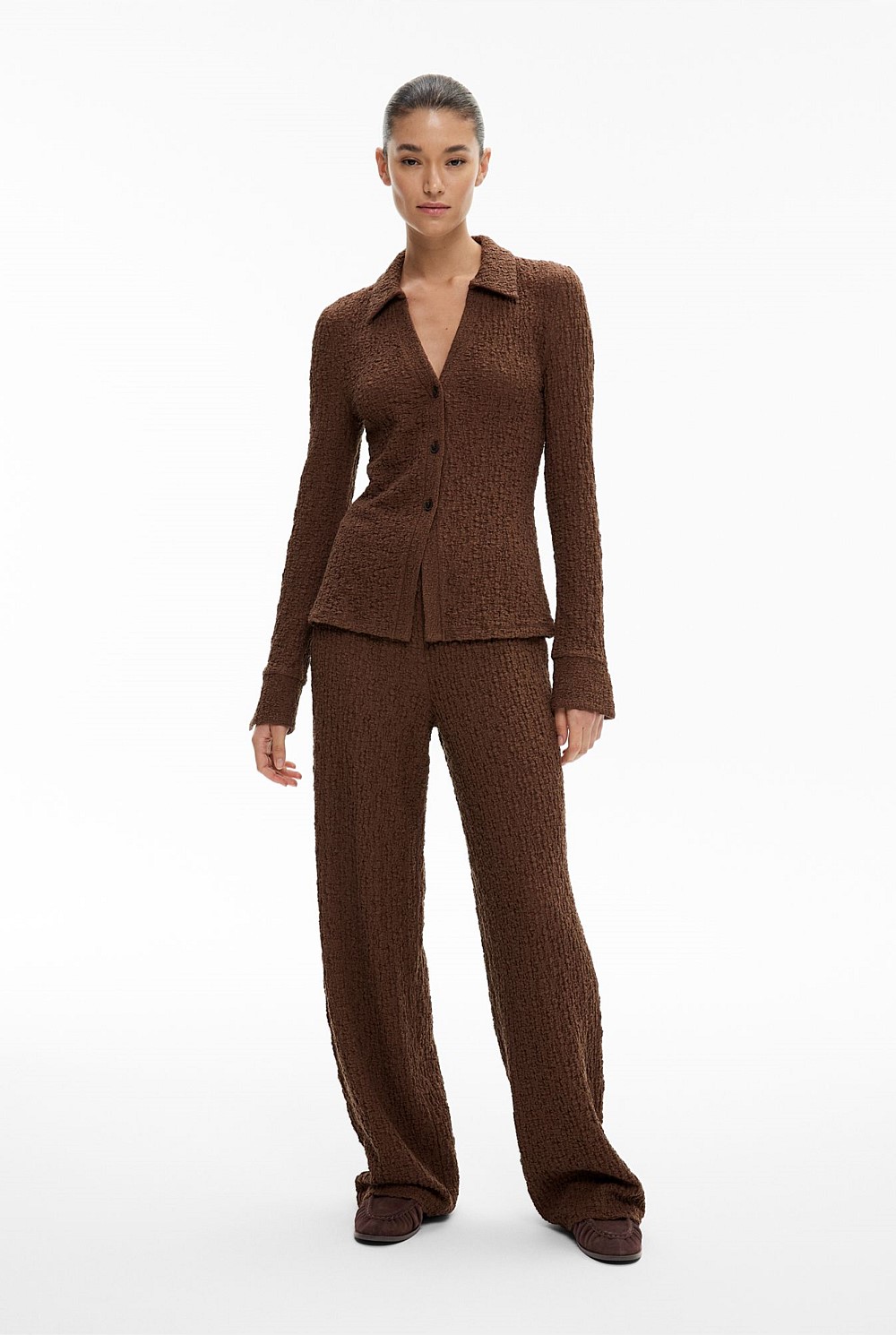 Textured Jersey Pants
