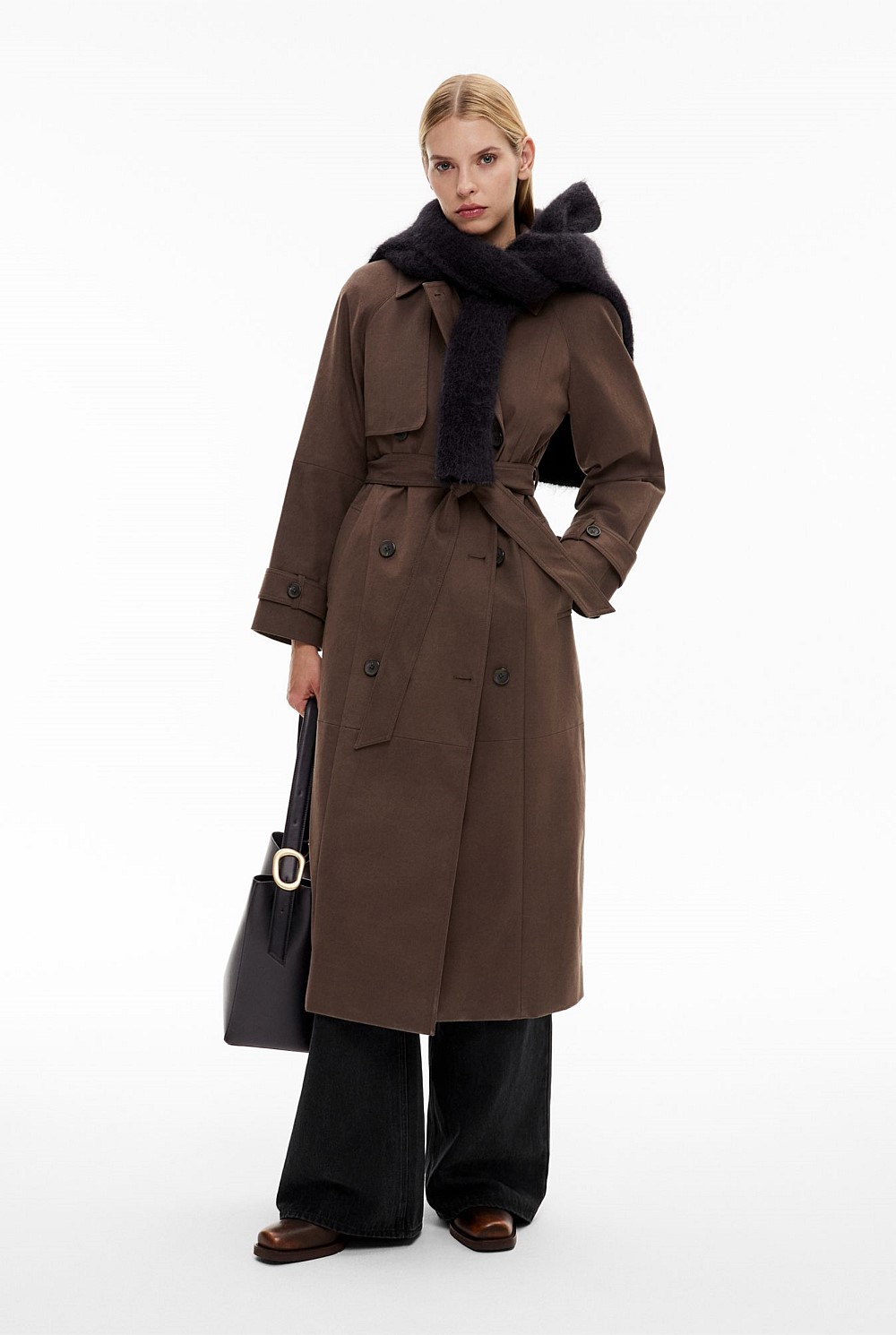 Suedette Trench