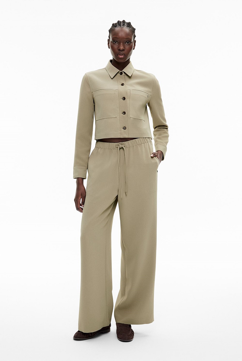Crepe Track Pants