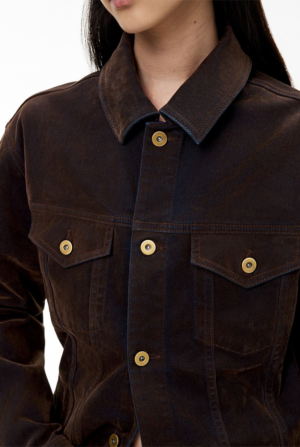 Flocked Denim Jacket