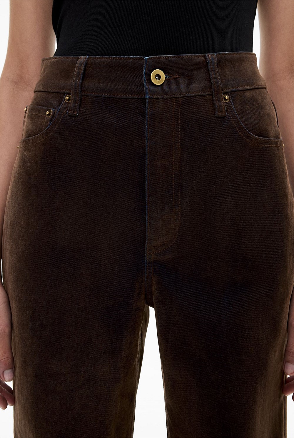 Flocked Denim Jeans