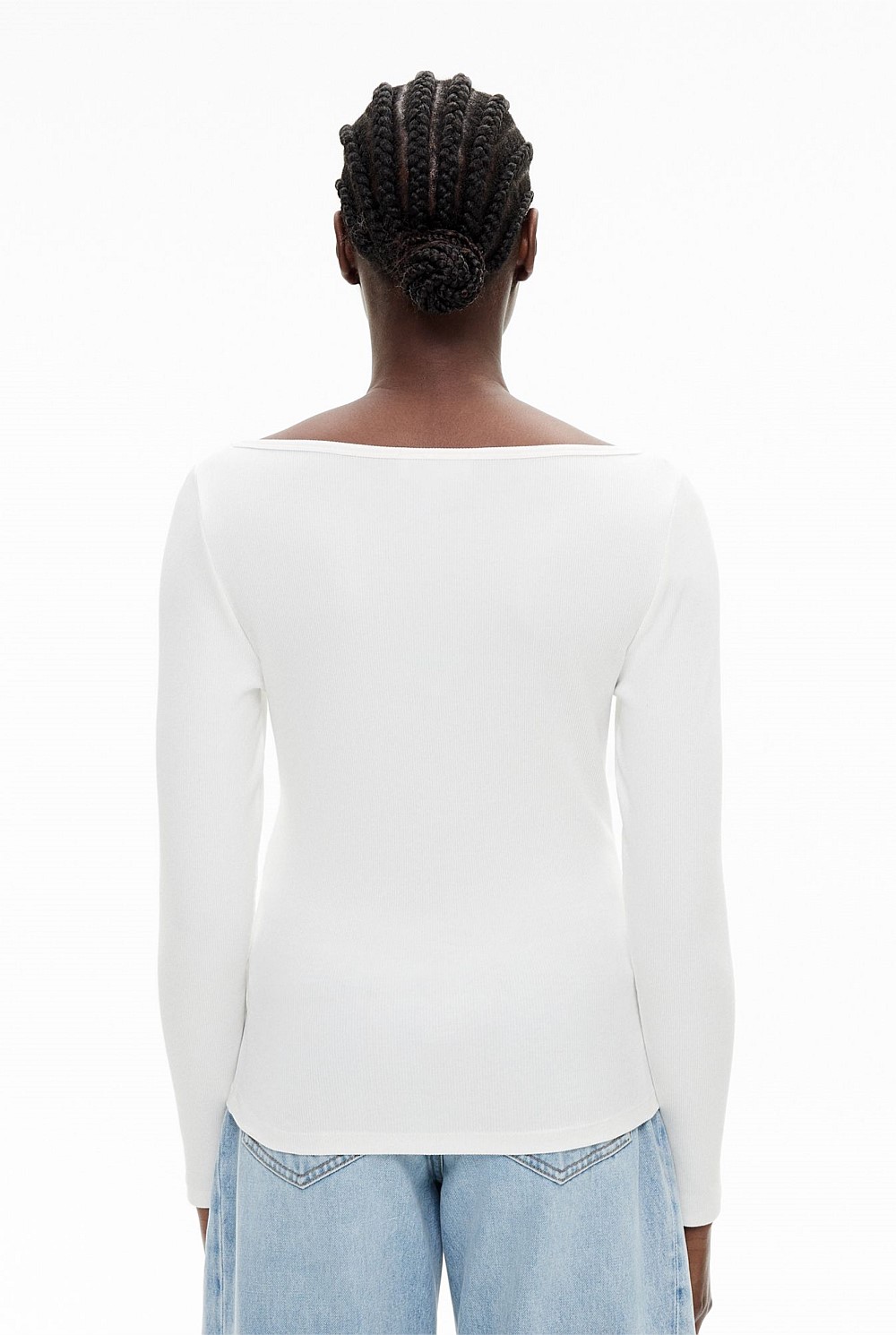Rib Boat Neck Top