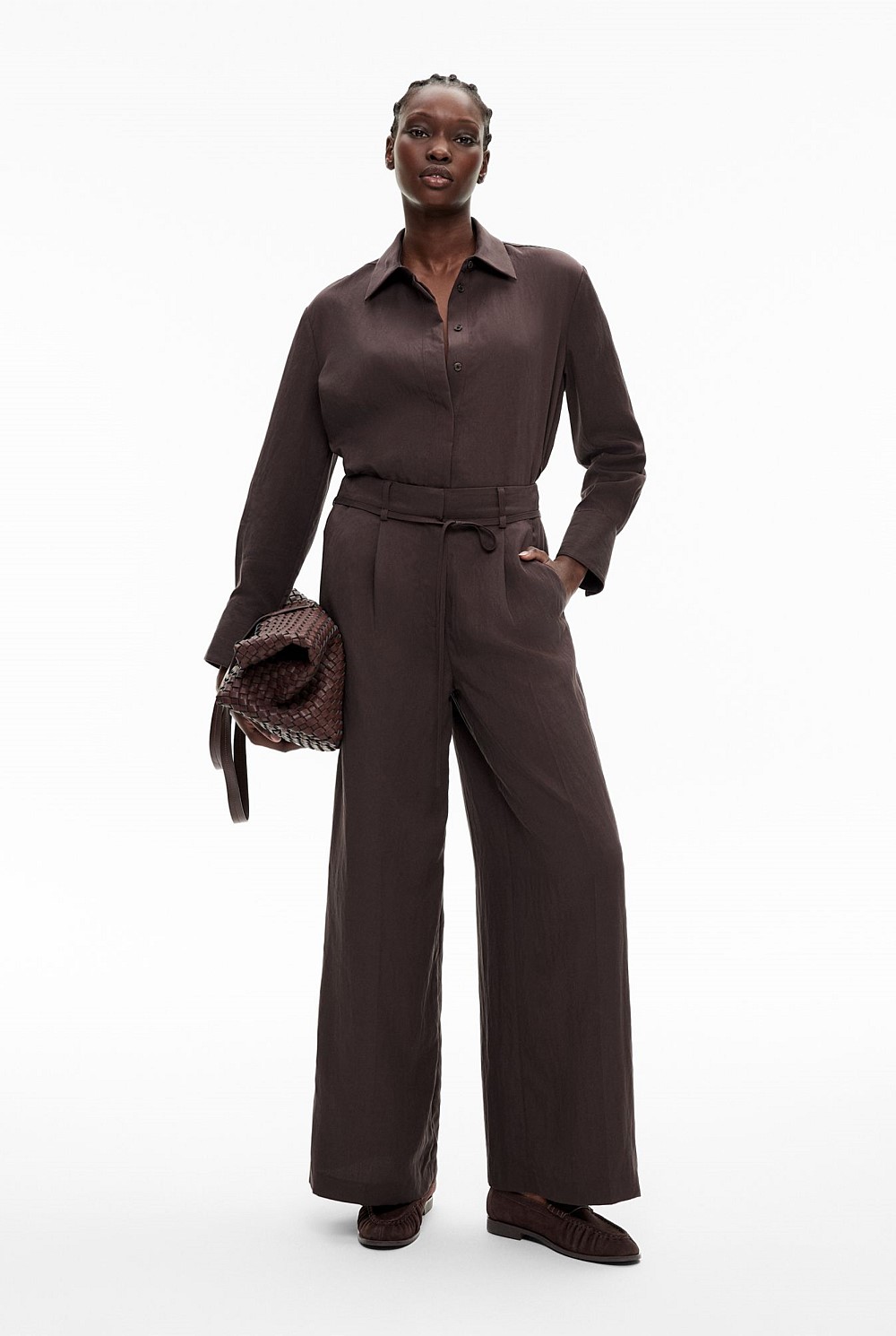 Fine Belt Detail Pants