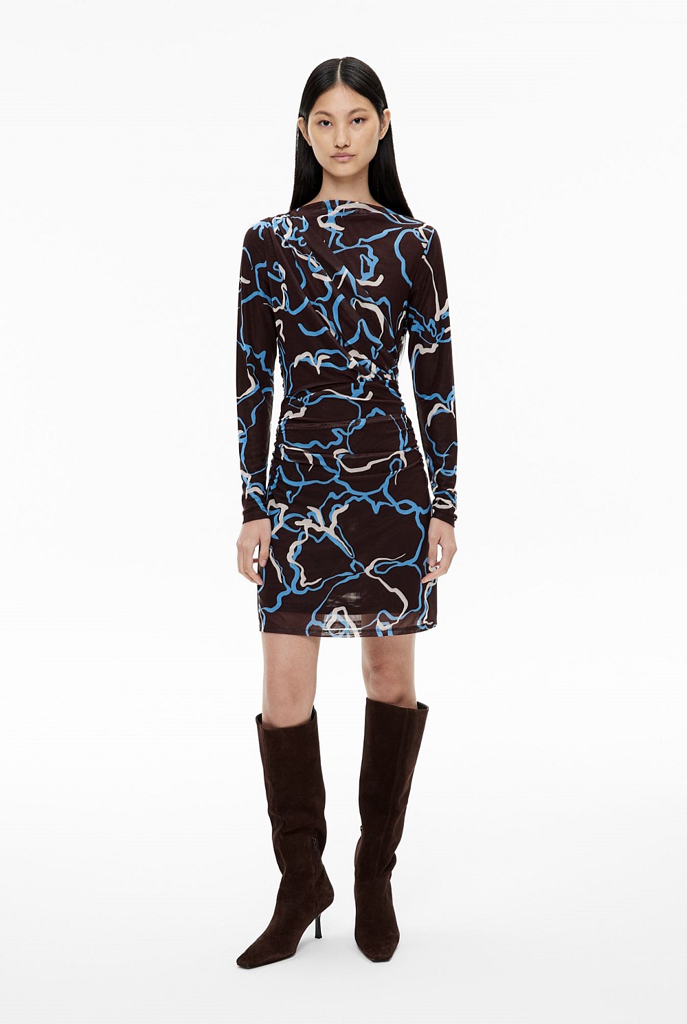 Panel Detail Mesh Dress