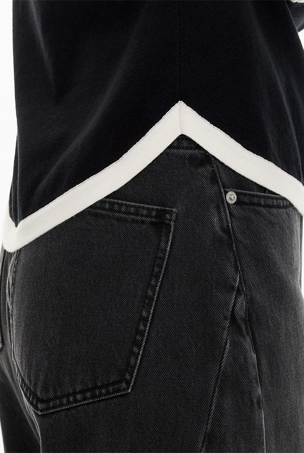 Contrast Trim Knit