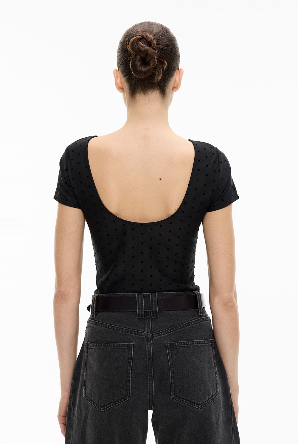 Flocked Spot Bodysuit