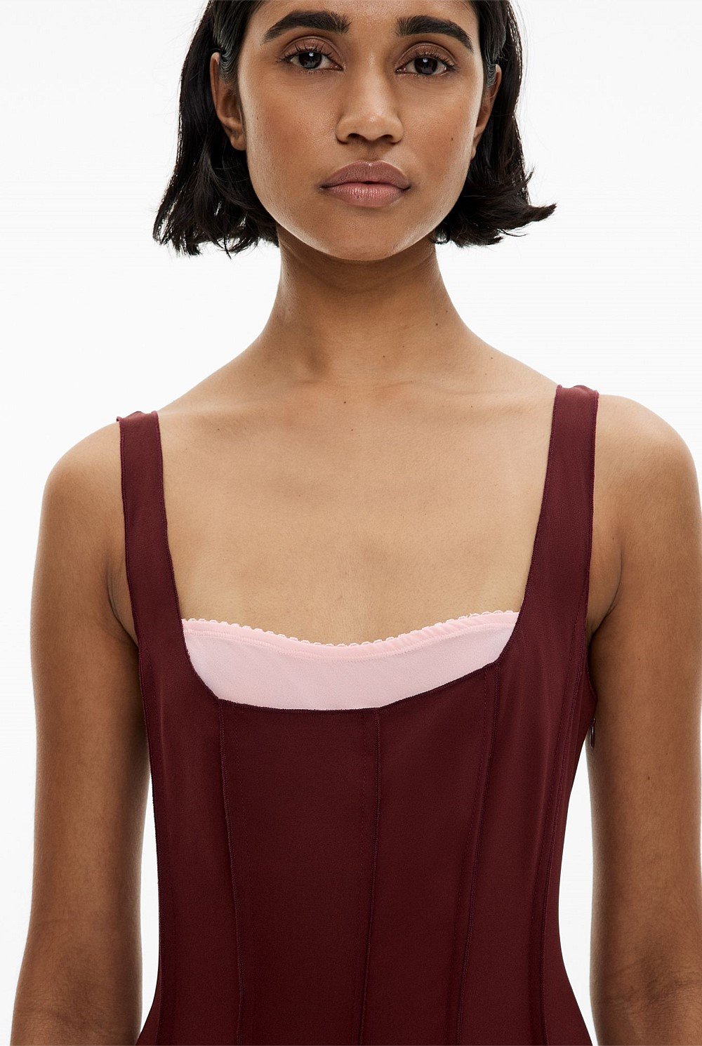 Contrast Layer Dress