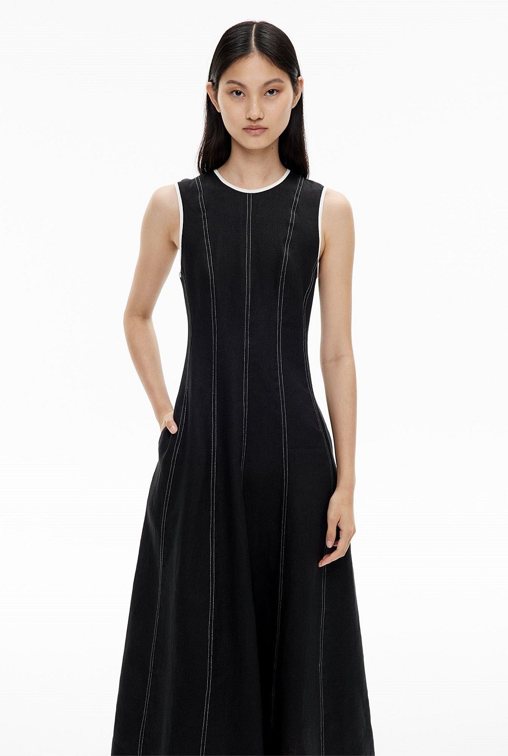 Linen Seam Dress