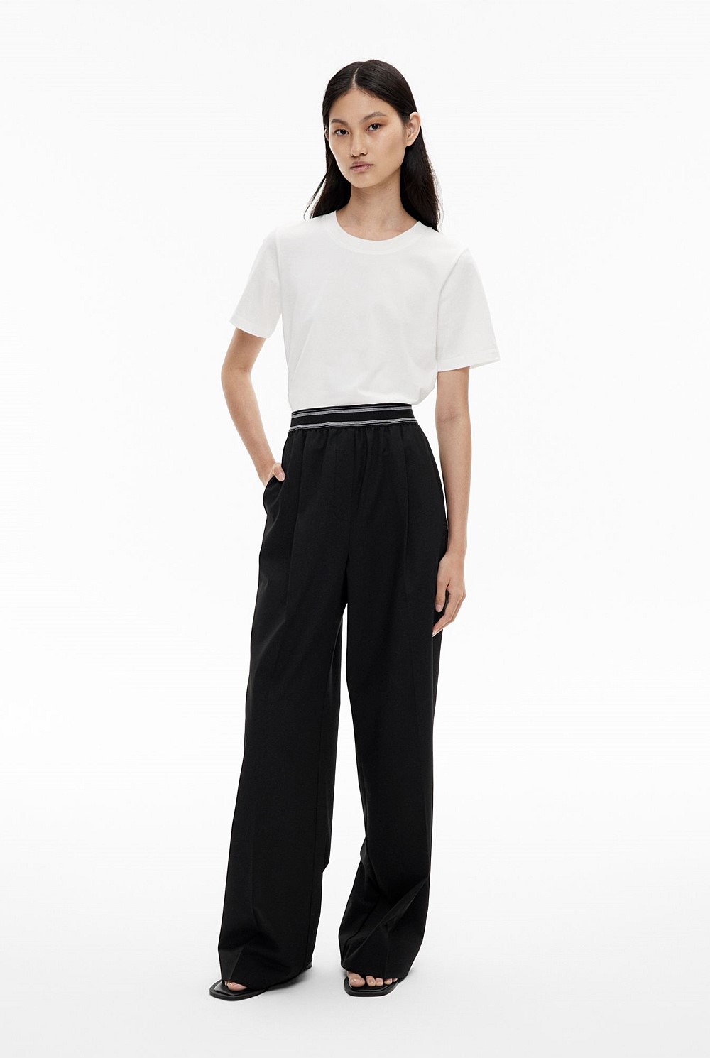 Elastic Detail Pants