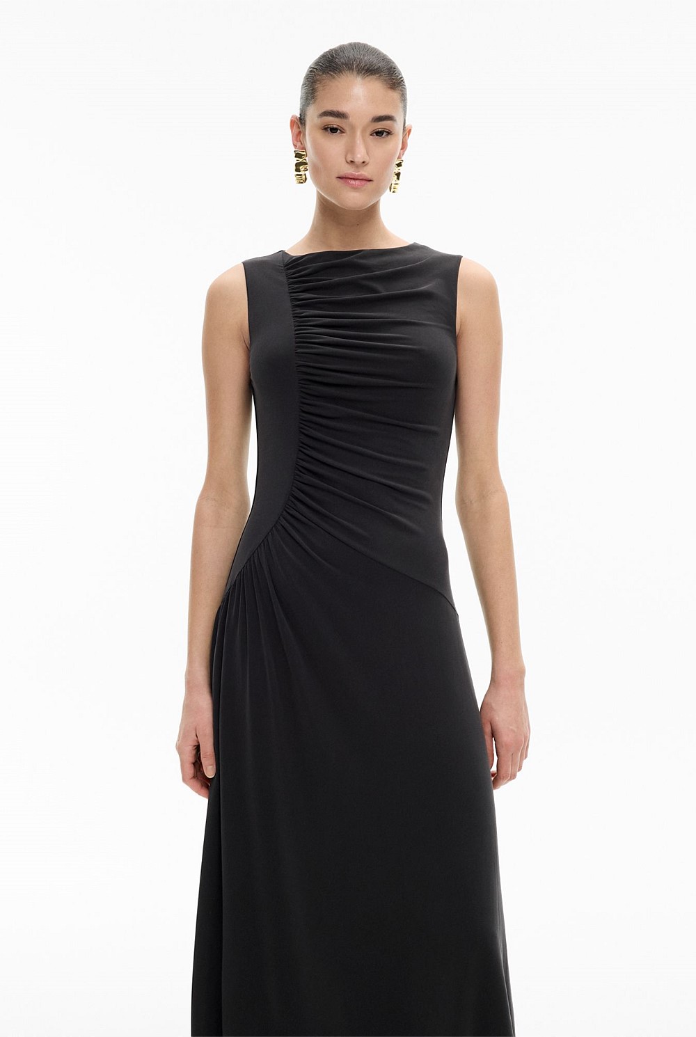 Gathered Jersey Dress