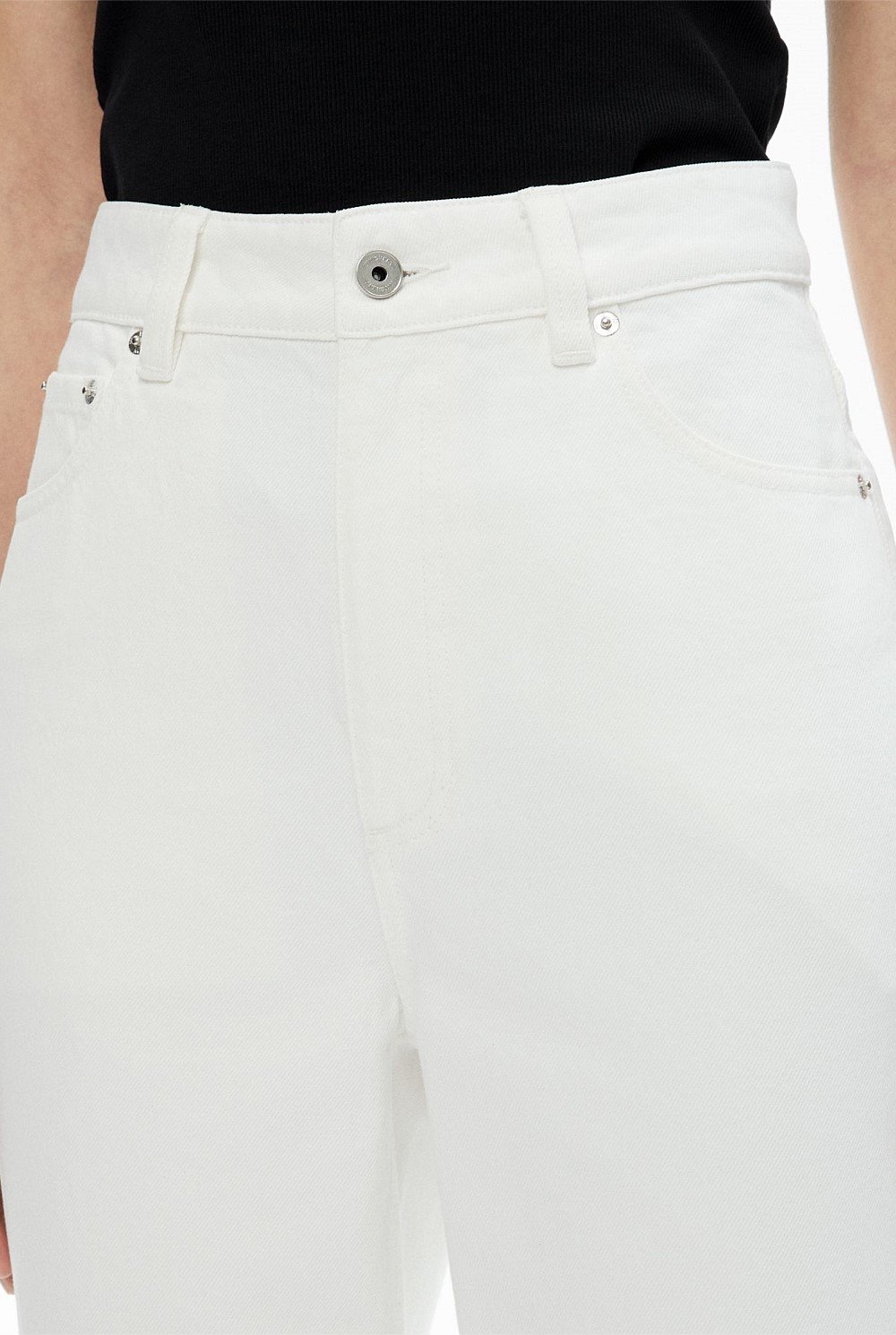 Button Detail Jeans