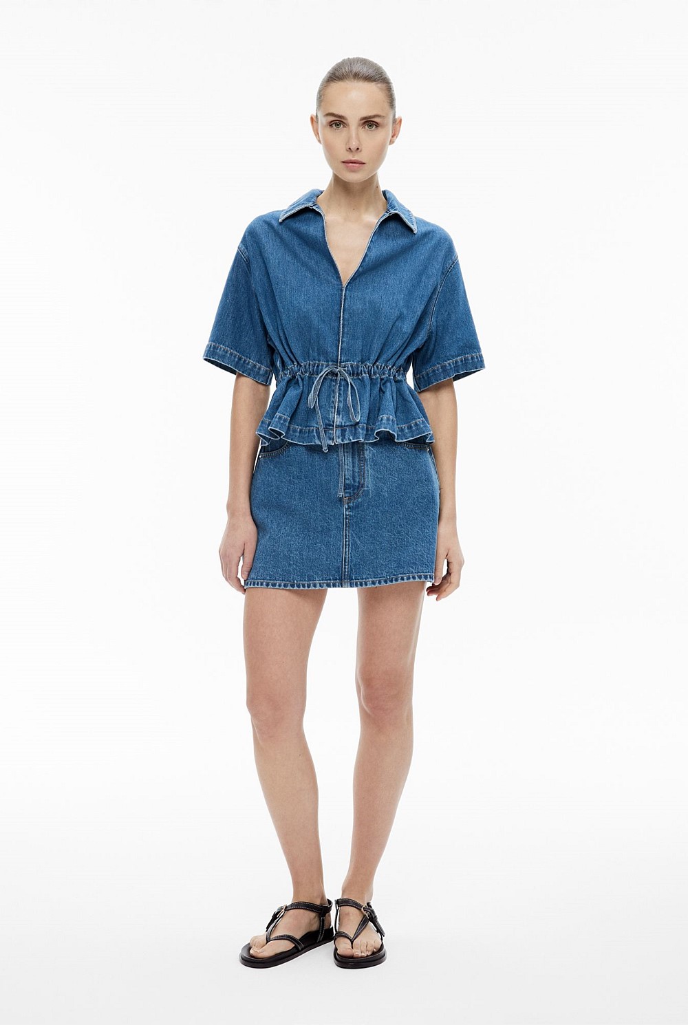 Bow Denim Shirt