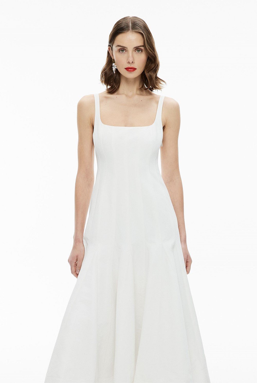 Square Neck Flared Dress