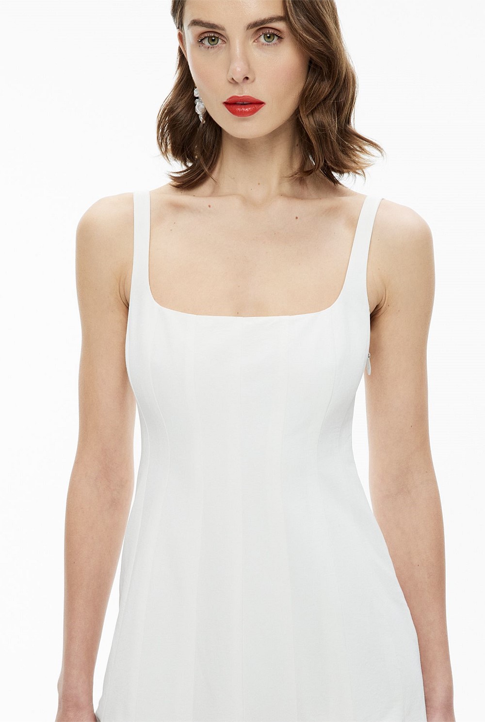 Square Neck Flared Dress