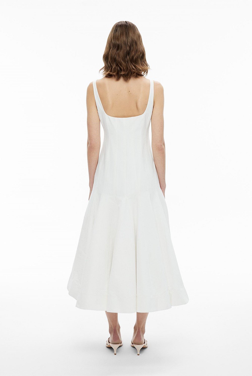 Square Neck Flared Dress