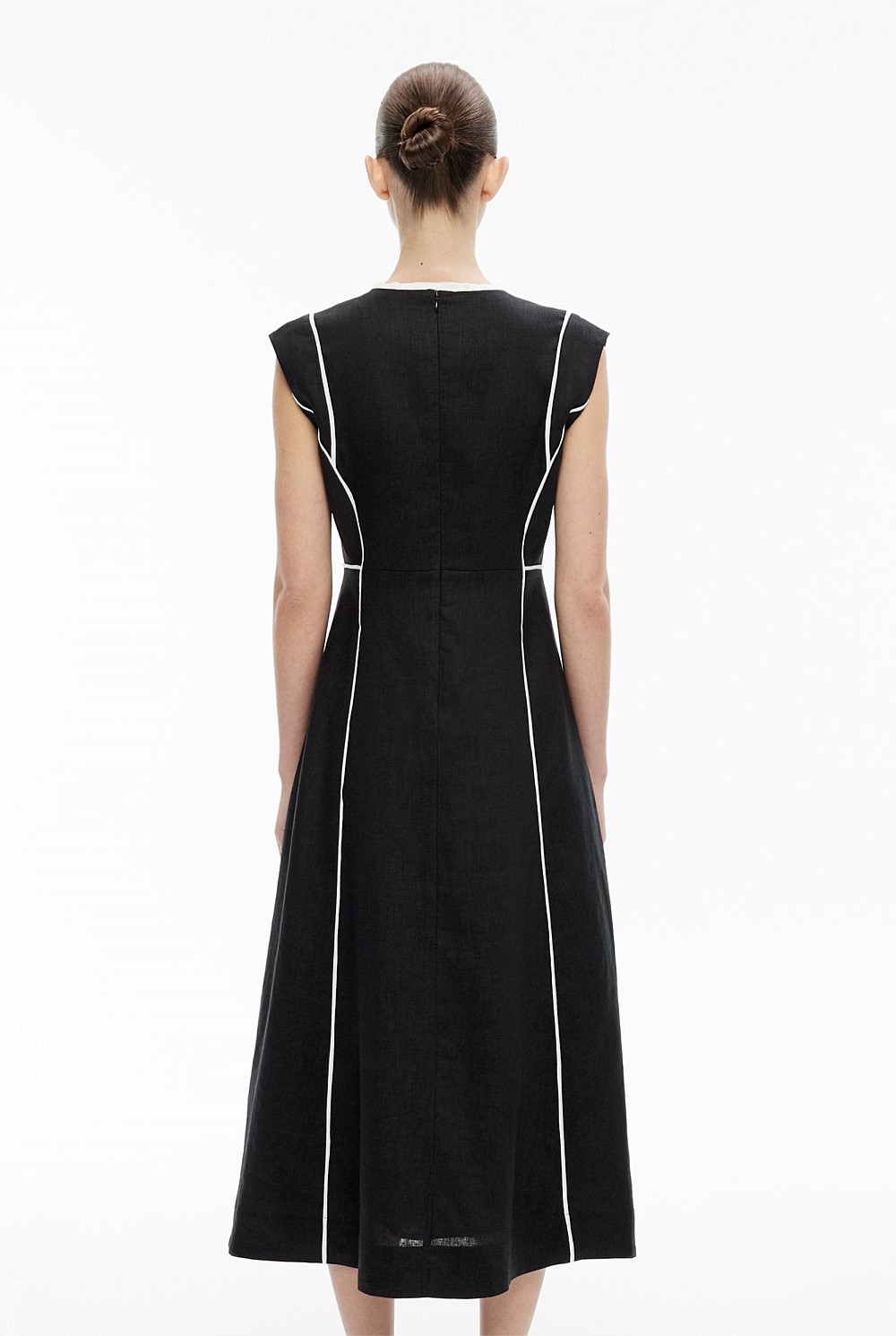 Piped Midi Dress